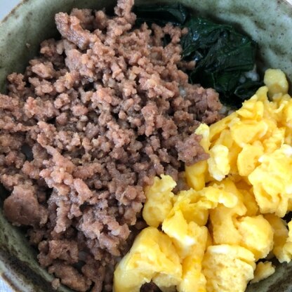 肉そぼろの甘めのお味でご飯がすすみます！レシピありがとうございます♪